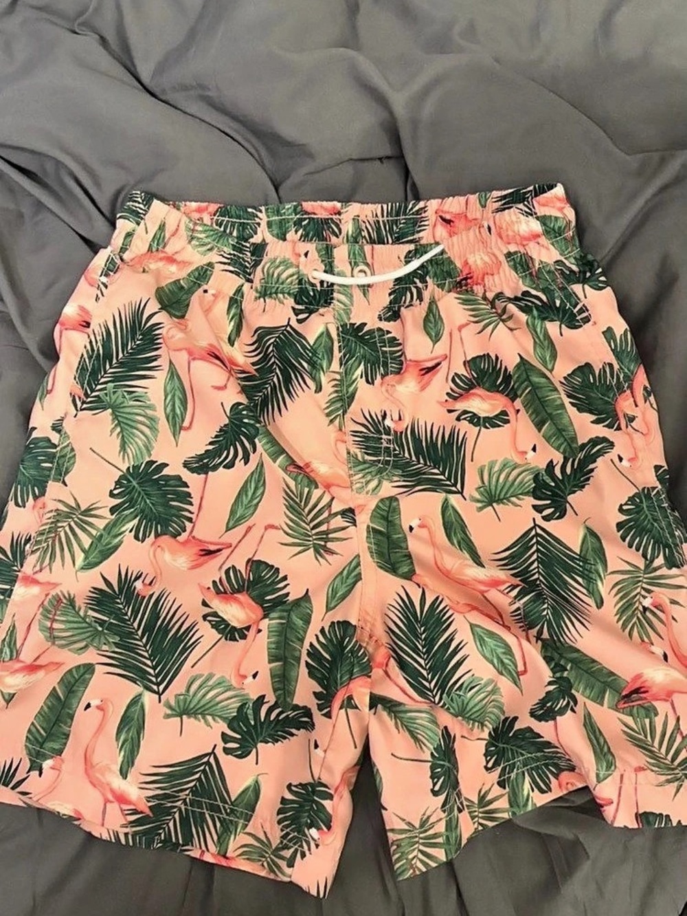 Old Navy Boys Swim Trunks Flamingo Print